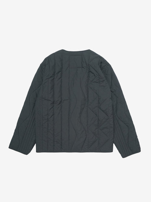 Buttoned Panes Quilt Jacket - Dark Green