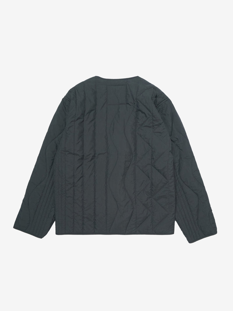 Buttoned Panes Quilt Jacket - Dark Green