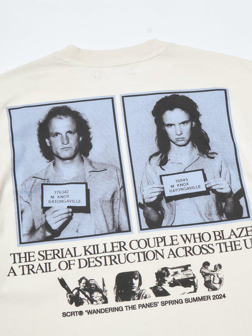 Porträt eines Killer-T-Shirts – gebrochenes Weiß
