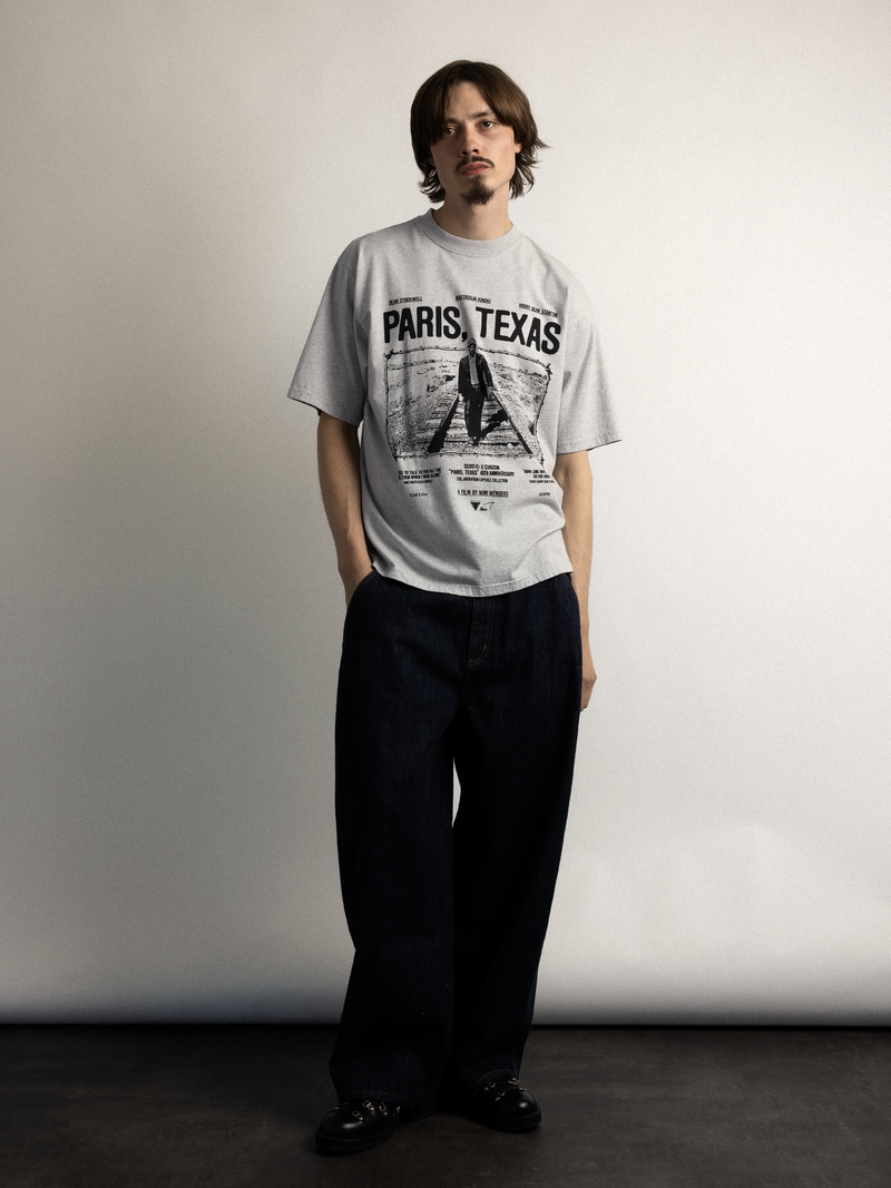 パリス、テキサス Tシャツ - ヘザーグレー – SCRT