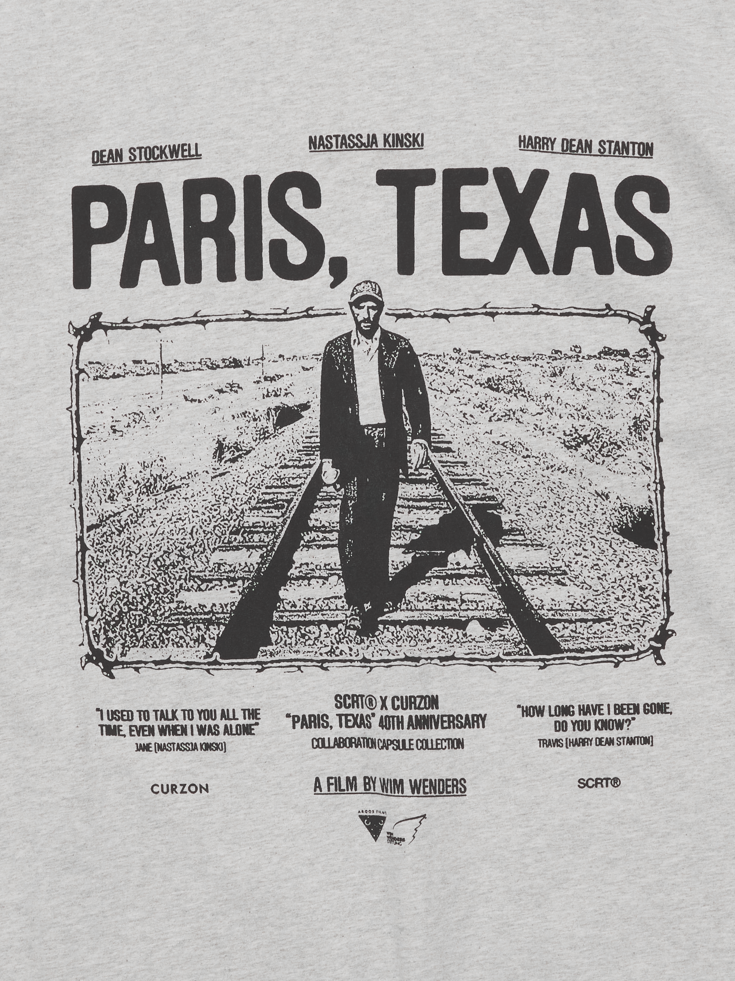 Paris, Texas T-Shirt - Heather Grey – SCRT