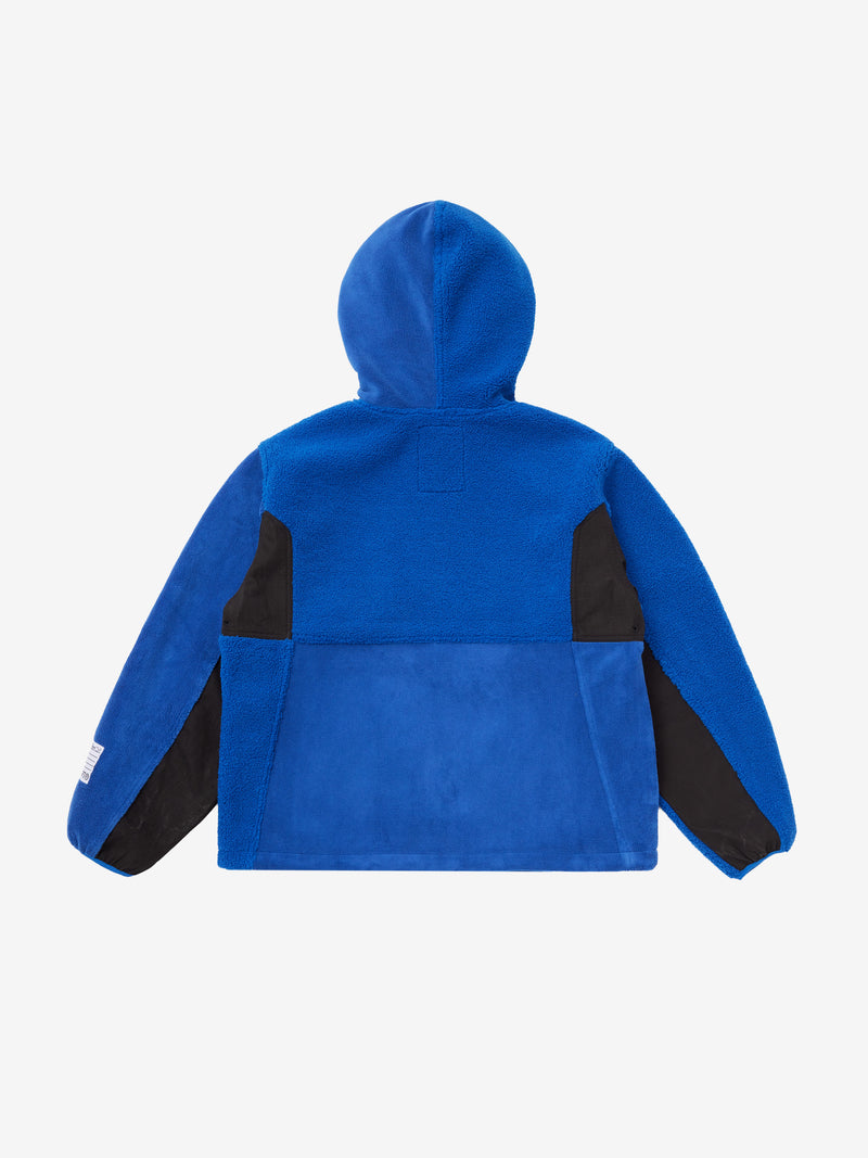 Patchwork Fleece Jacket - Blue