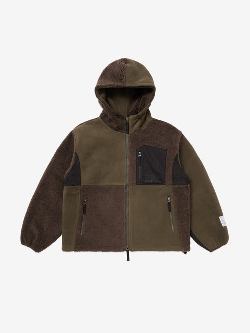 Patchwork Fleece Jacket - Lichen