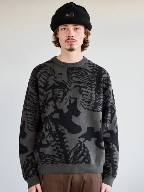 Skeleton Knit - Dark Olive