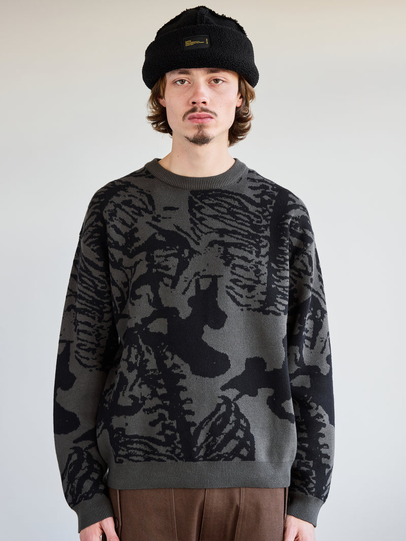 Skeleton Knit - Dark Olive