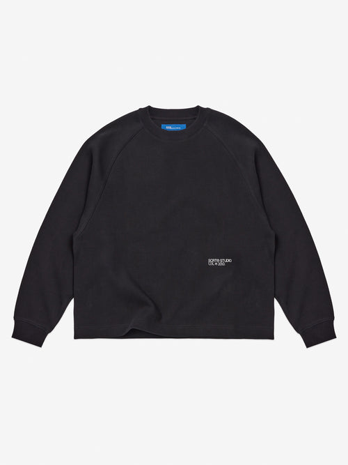 SUPER-HEAVY® Waffle Sweat - Black