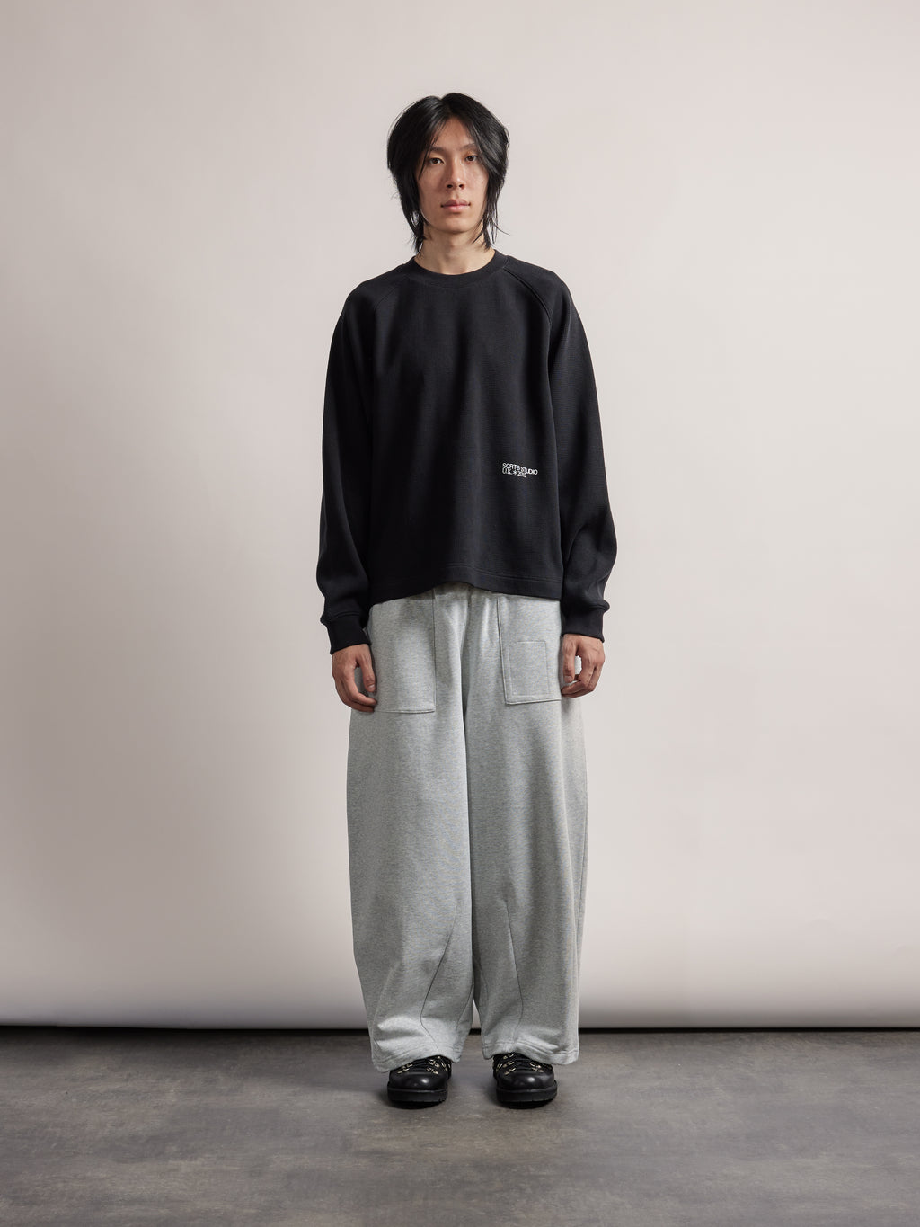 SUPER-HEAVY® Waffle Sweat - Black