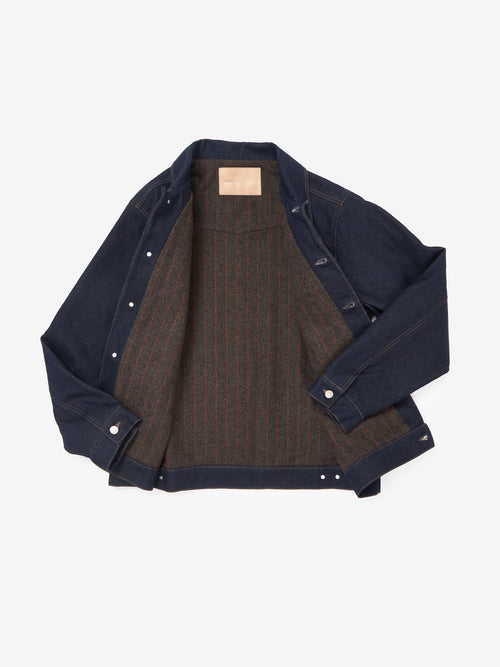 Blanket-Lined Type-3 Denim Jacket - Indigo