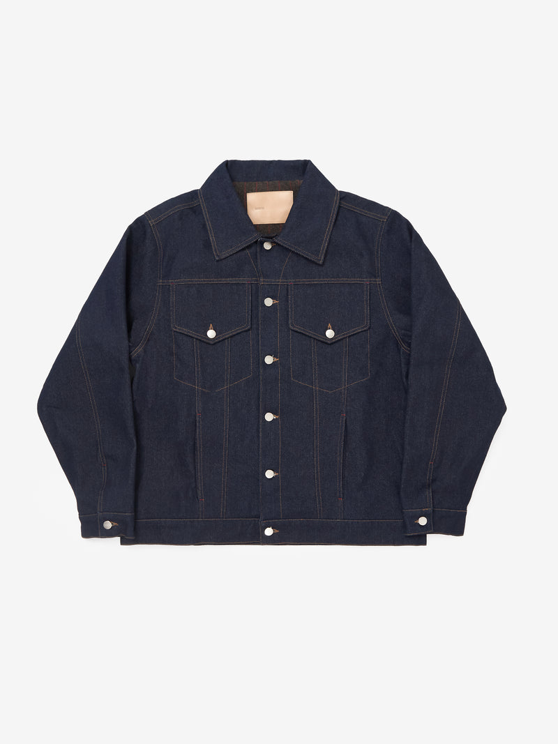 Blanket-Lined Type-3 Denim Jacket - Indigo