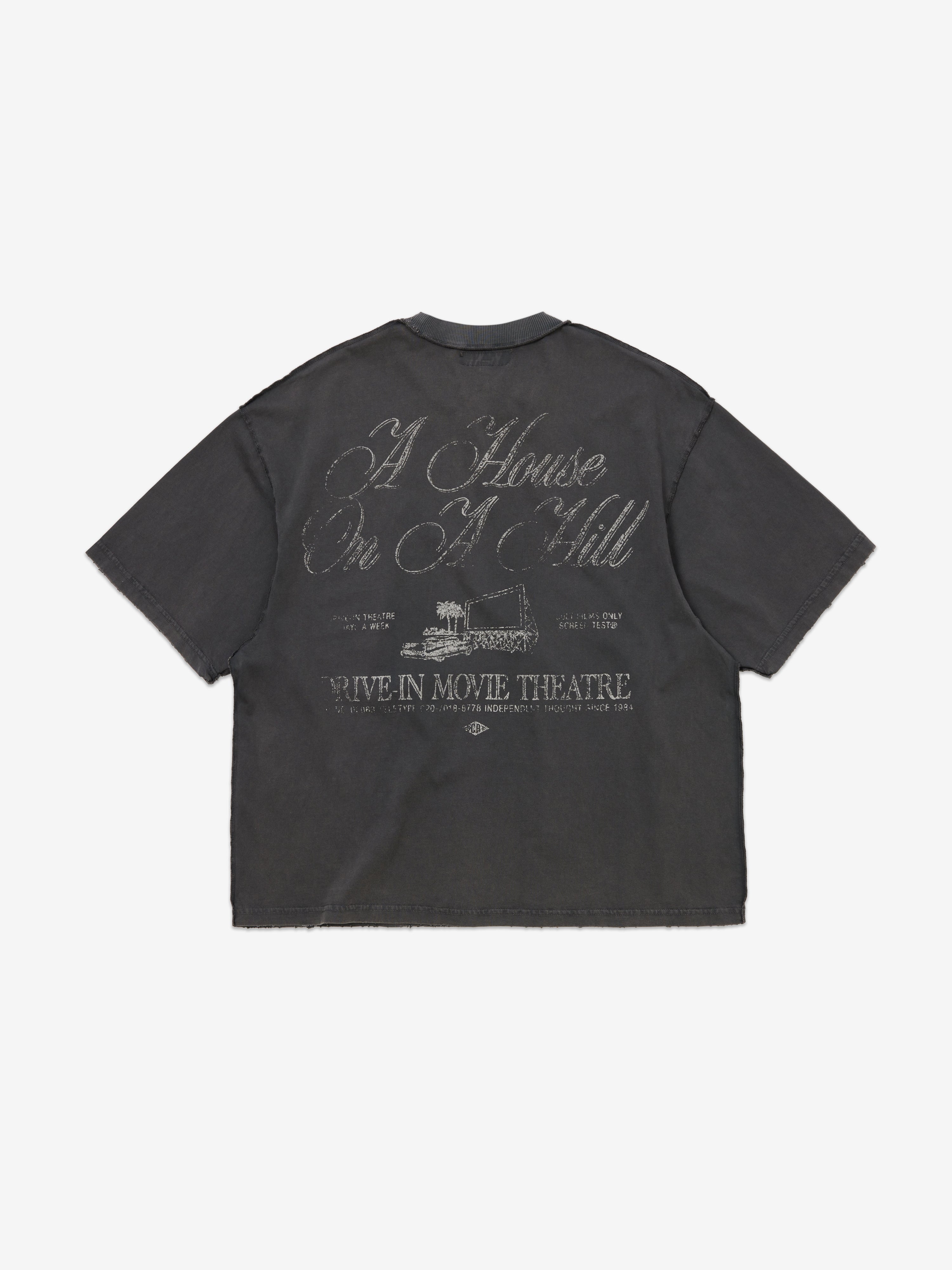 Theatre Cropped T-Shirt - Washed Black – SCRT