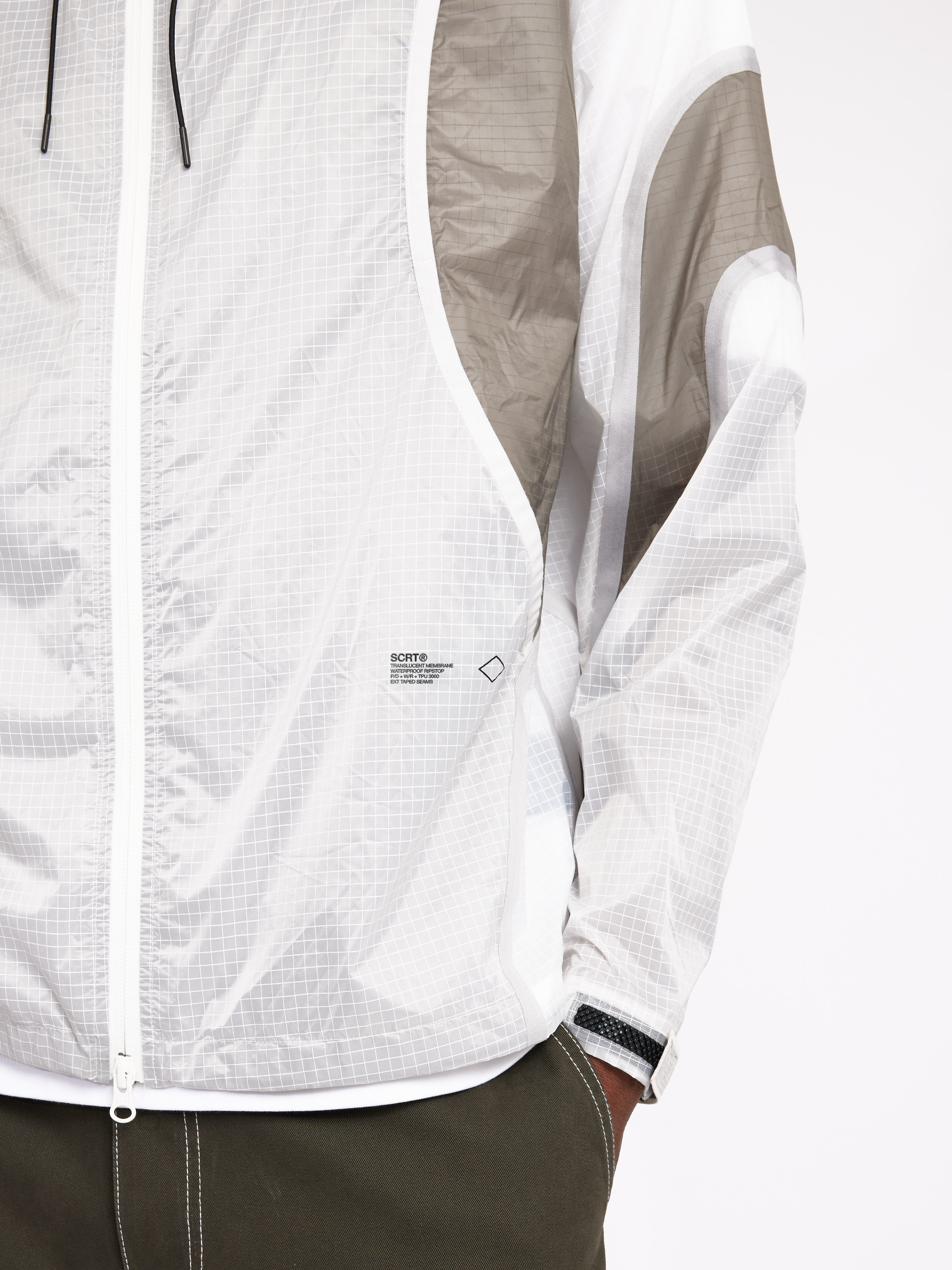 Translucent Shell Jacket - White – SCRT Translucent Shell Jacket - White – SCRT