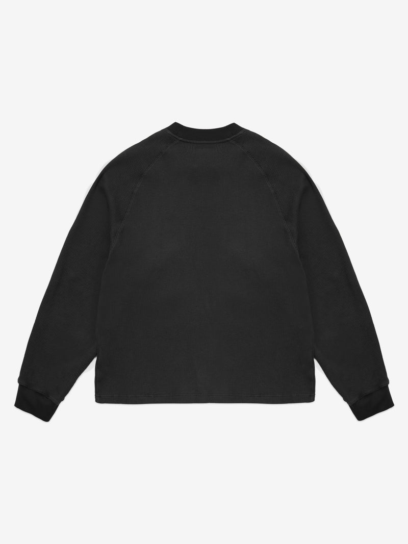 Waffle Longsleeve - Black