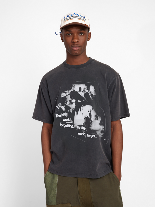 World Forgetting T-Shirt - Garment Dyed Black