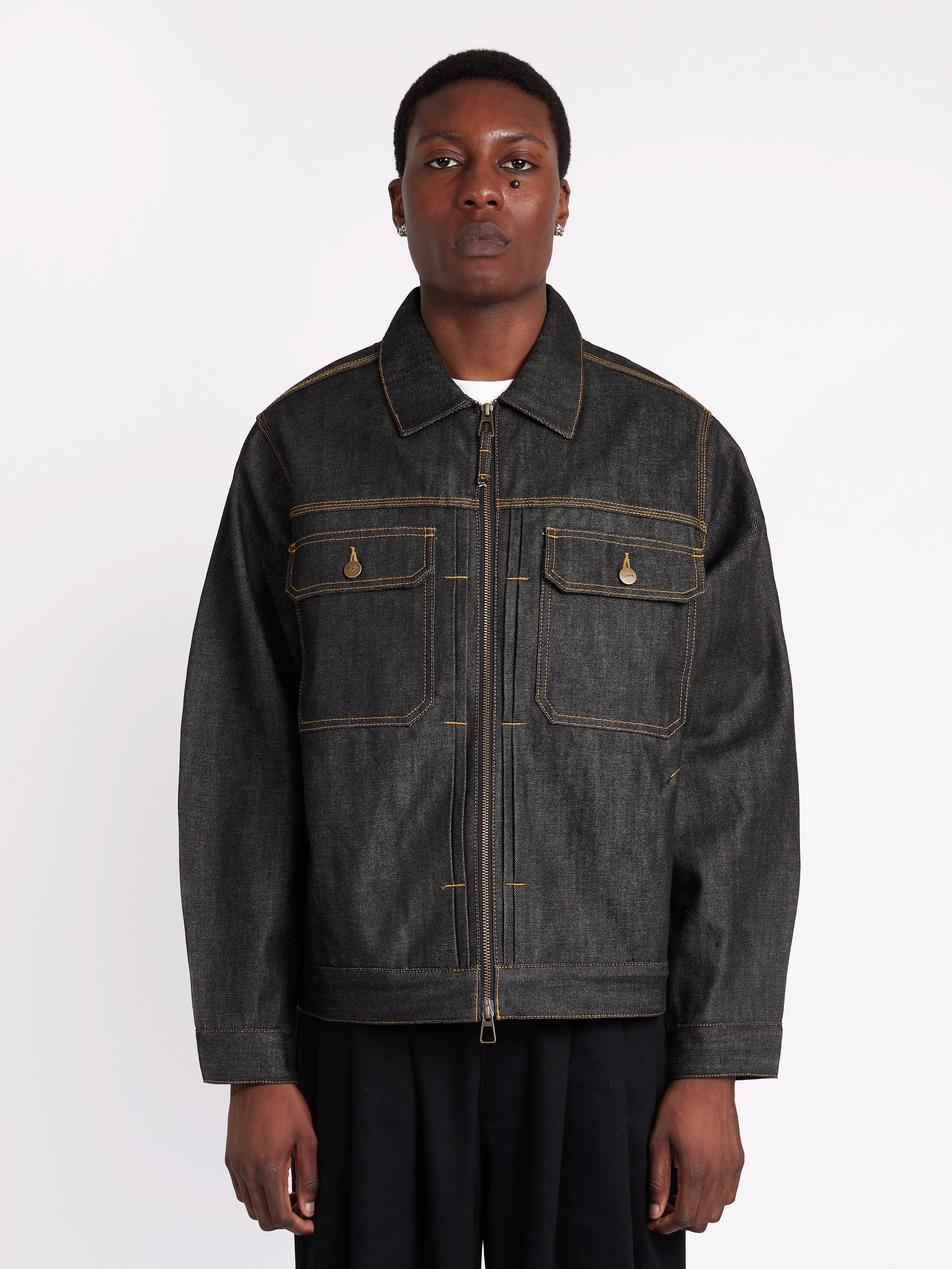 Selvedge Zipped Type-2 Denim Jacket - Darkest Indigo – SCRT
