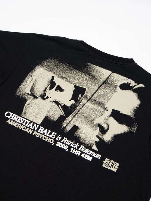 T-shirt con ricamo American Psycho - Nera
