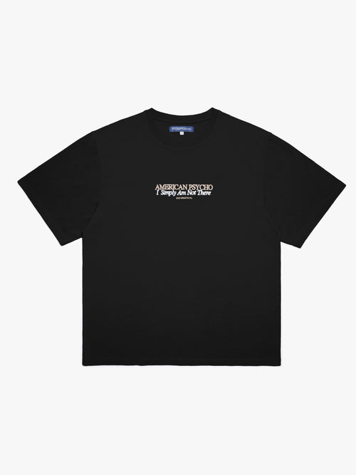 American Psycho Stickerei-T-Shirt – Schwarz
