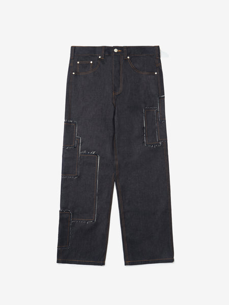 Duke Denim Patch Jeans - Indigo
