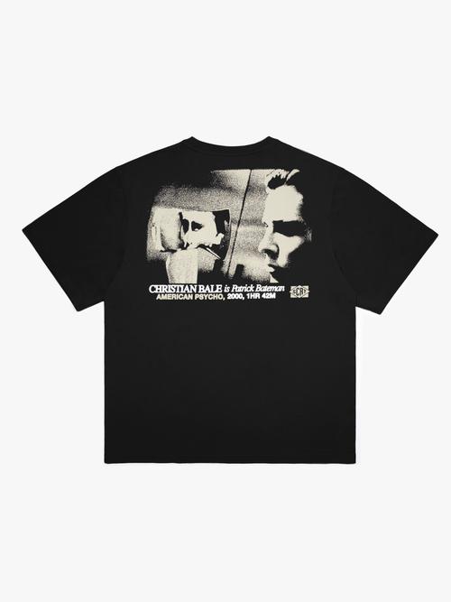 American Psycho Embroidery T-Shirt - Black