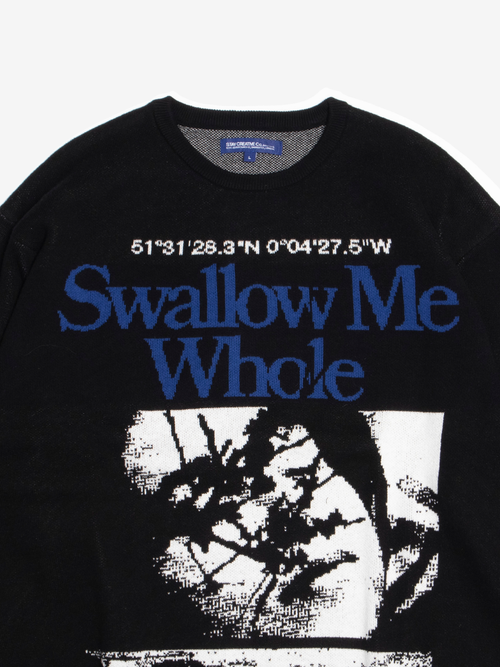 Трикотаж Swallow Me Whole - Черный