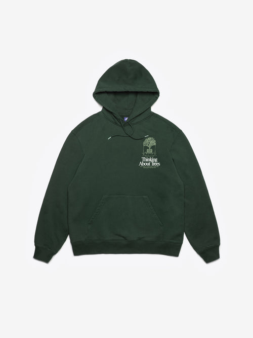 Sudadera con capucha Thinking About Trees - Verde bosque