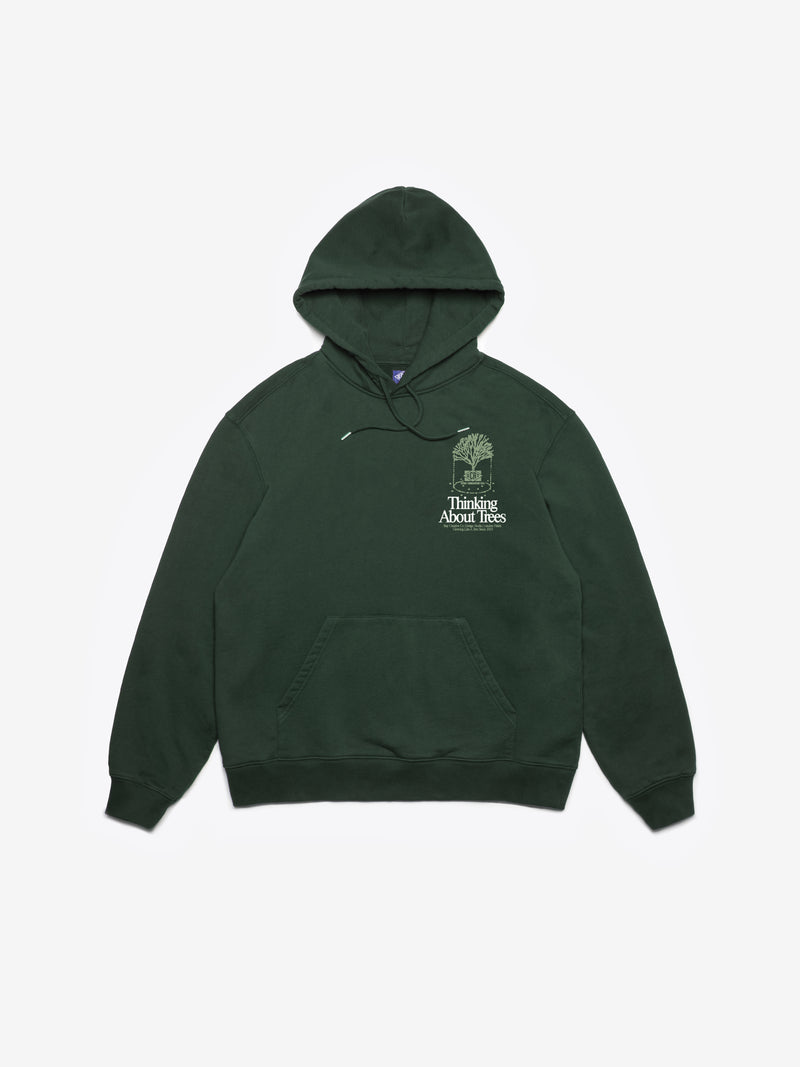 Thinking About Trees Hoodie - Forest Green