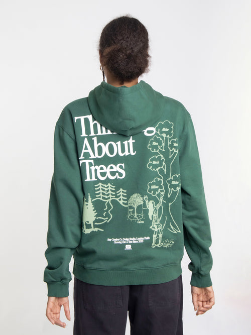 Thinking About Trees Hoodie - Forest Green