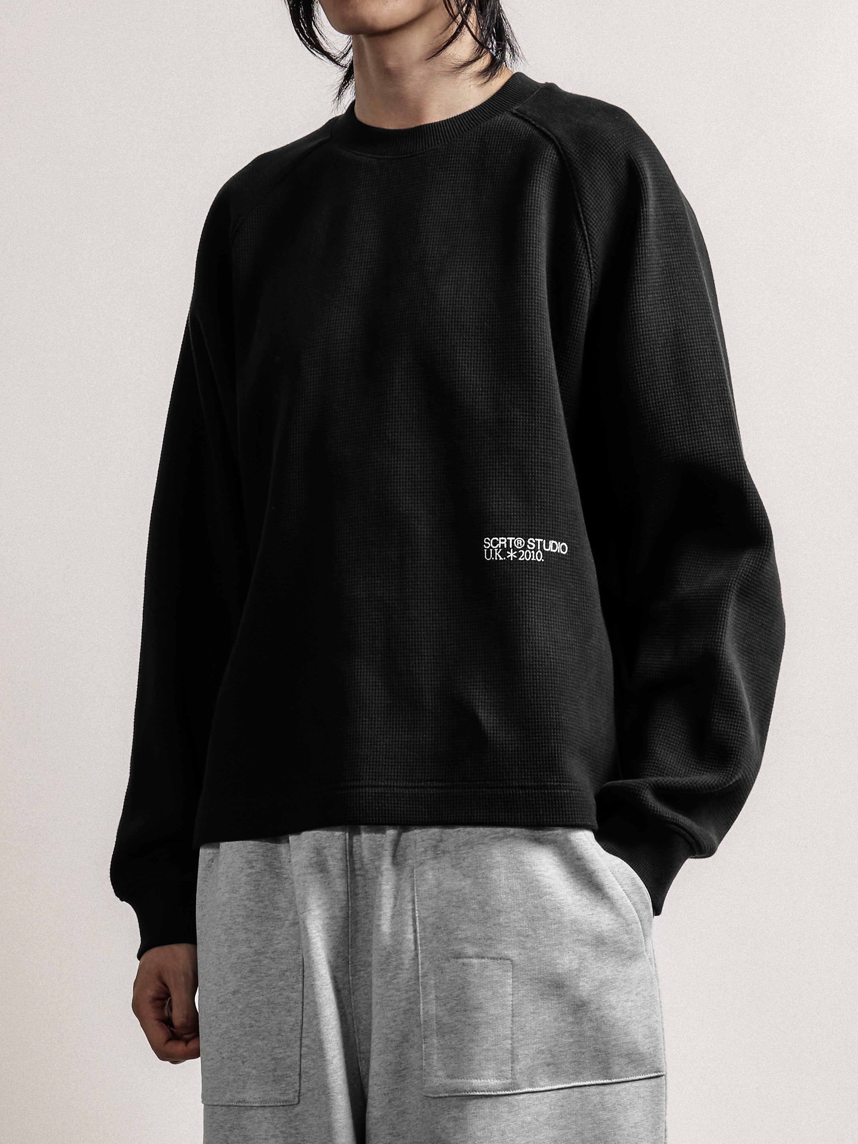 SUPER-HEAVY® Waffle Sweat - Black – SCRT