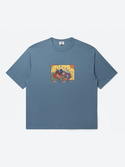 T-Shirt Creative Co - Bleu Chine
