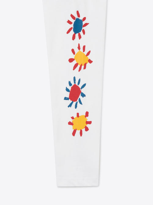 Maglietta a maniche lunghe Flowers - Bianco