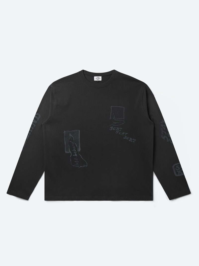 Inky Long Sleeve T-Shirt - Black