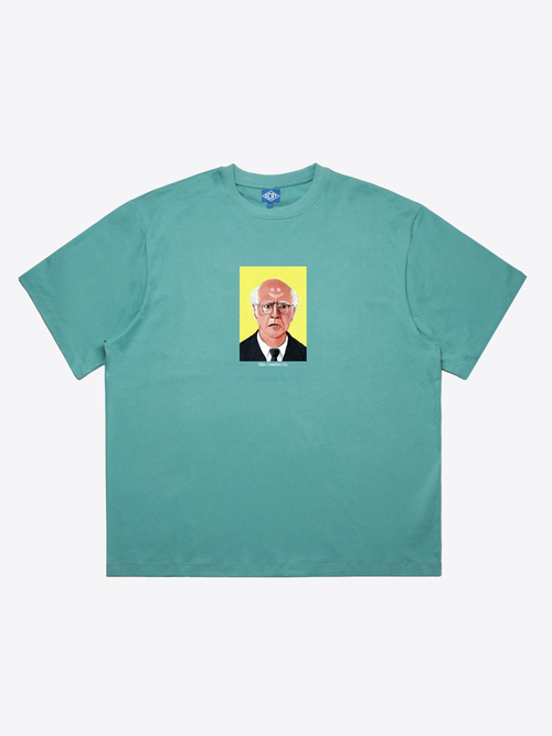 Larry David T-Shirt - Eisgrün