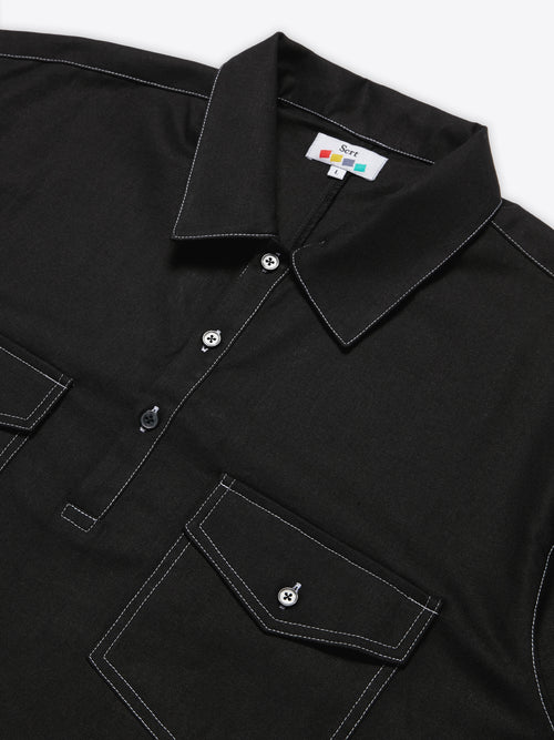 Camisa de lino - Negro