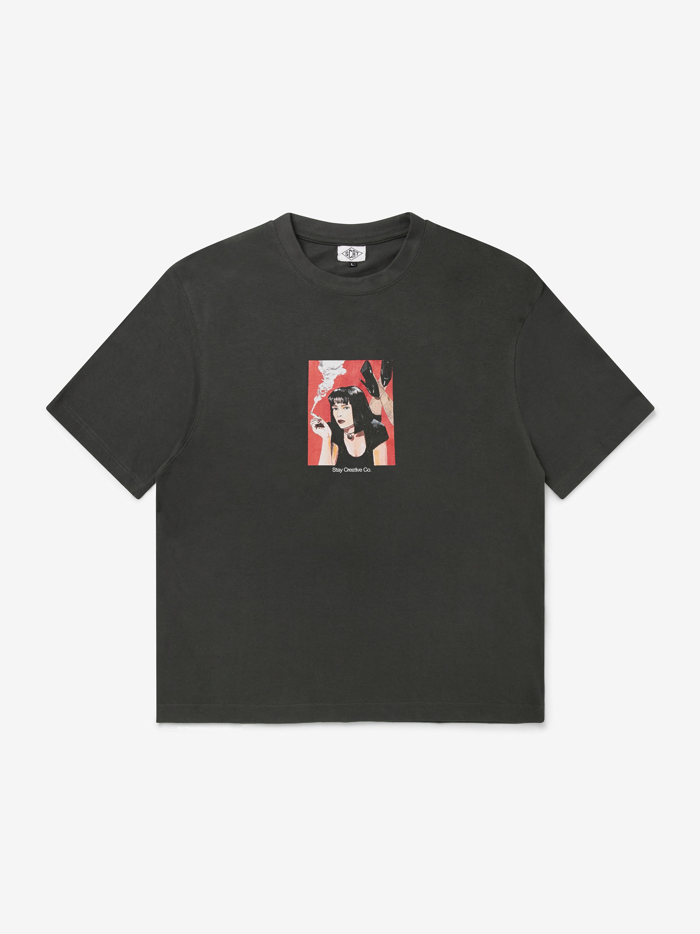 Mia T-Shirt - Washed Black – SCRT