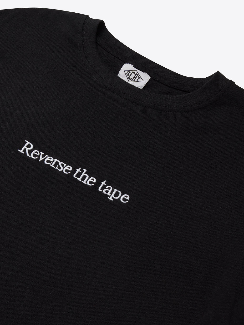 リバーステープTシャツ-ブラック