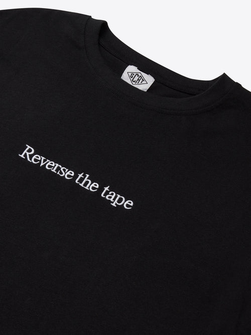 Tシャツ「ReverseTheTape」-ノワール