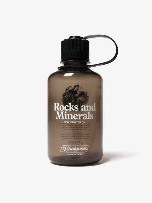 Rocks and Minerals Water Bottle - Brown