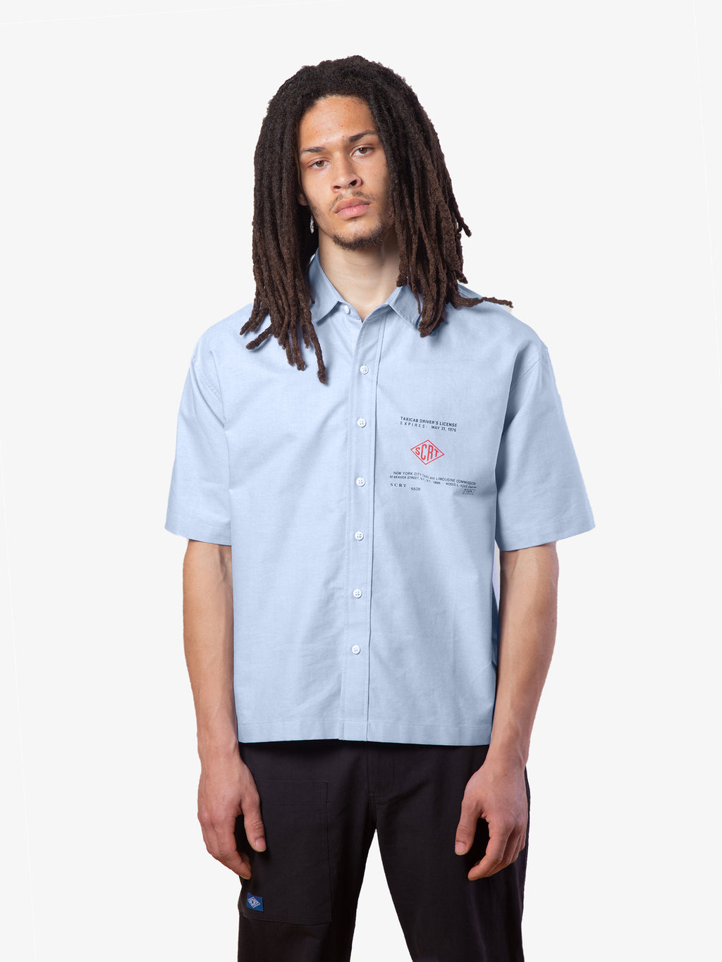 Служебная рубашка - Иллюзионный синий