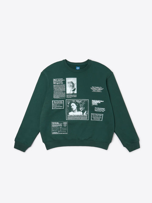 Twin Peaks Gazette Sweatshirt - Darkest Spruce