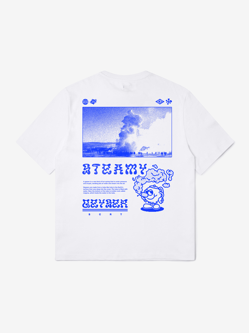 Camiseta Steamy Geyser - Blanco