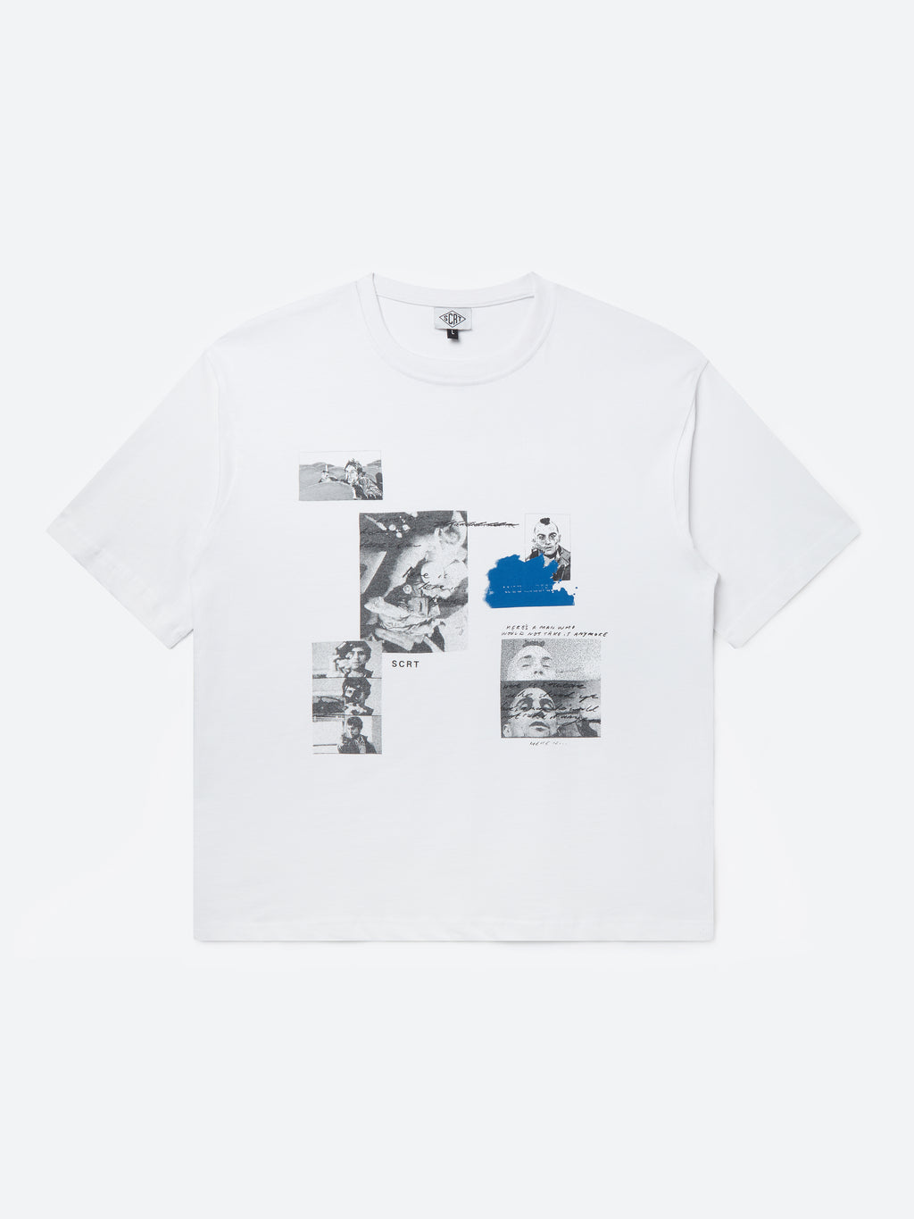 T-shirt Taxi Collage - Blanc