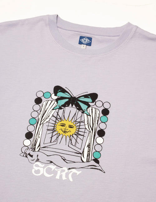T-Shirt mit Fenster - Lavendel