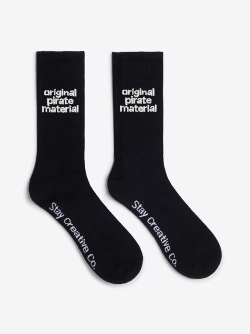 Original Socken aus Piratenmaterial - Schwarz